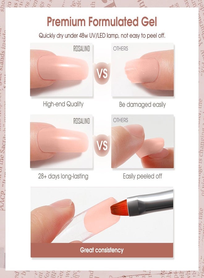 روزاليند جل أظافر وردي من روزاليند، 60 مل، جل لتطويل الأظافر، لون طبيعي، سهل الاستخدام في المنزل، يحتاج إلى مصباح الأشعة فوق البنفسجية. - Image 5